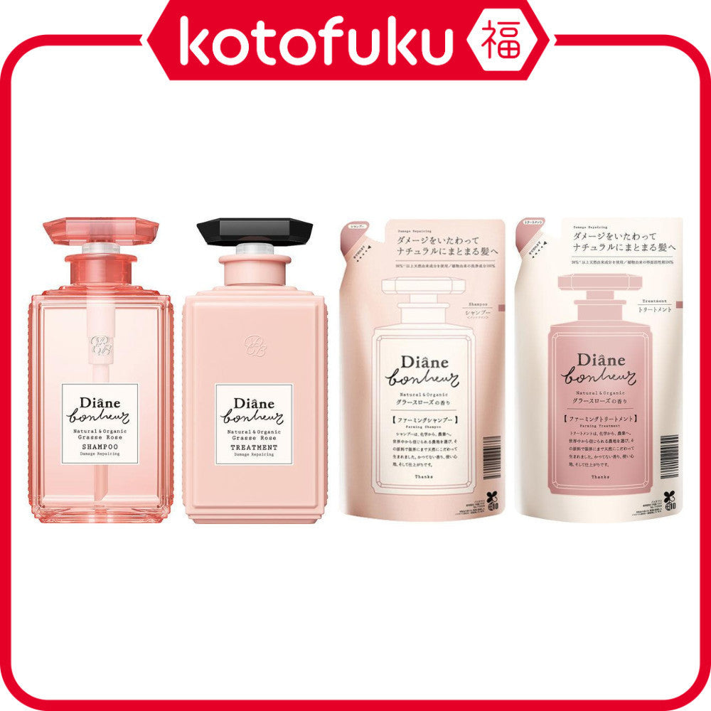 NatureLab Diane Bonheur Grasse Rose Damage Repair Shampoo Bottle 500ml/ Treatment Bottle 500ml/ Shampoo Refill 400ml/ Shampoo Treatment 400ml