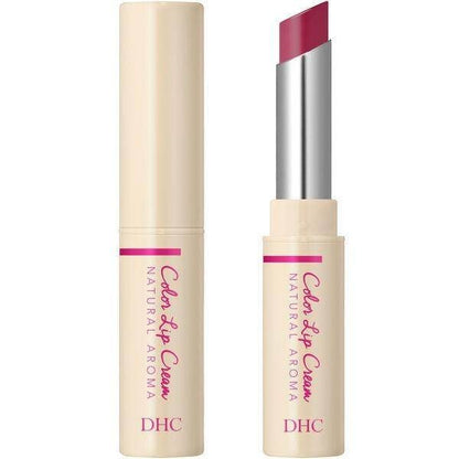 DHC Rich Moisture Color Lip Cream Natural Aroma (Wine Red) Woody Citrus / (Cassis Rose) Sweet Flower Fragrance (1.5g)