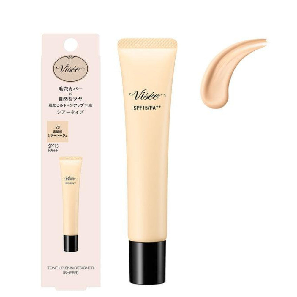 Kose Visee Tone Up Skin Designer 20 Sheer Beige SPF15/PA++ 30g