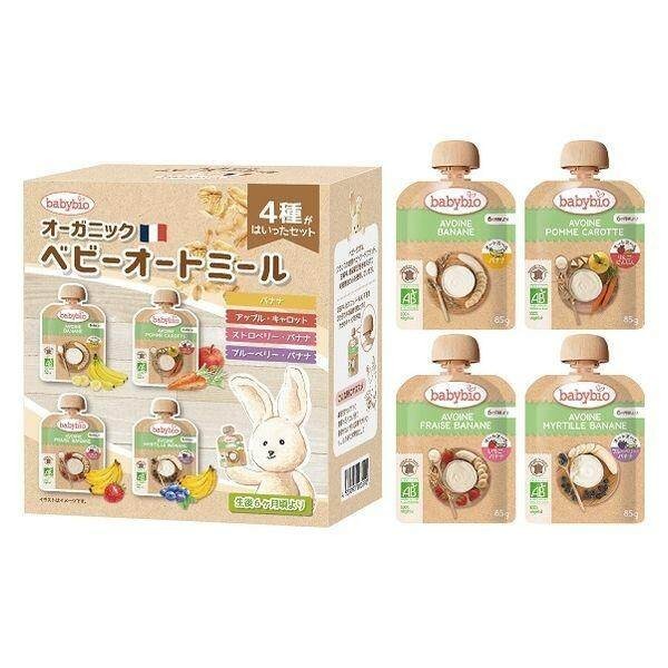 Mitoku Babybio Organic Baby Oatmeal 4C Set / Organic Baby Smoothie 4B Set