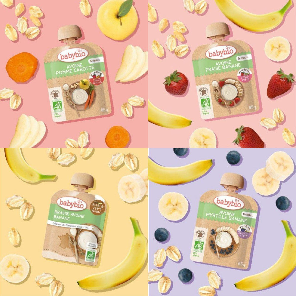 Mitoku Babybio Organic Baby Oatmeal 4C Set / Organic Baby Smoothie 4B Set