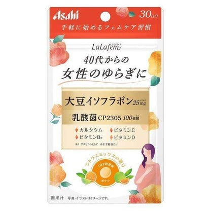 Asahi Lalafem for Women's Fluctuation in Their 40's and Beyond Jelly Peach Tea Flavor 70g (10g x 7 pcs)/ Supplement Citrus Mix Scent (60 Tablets)