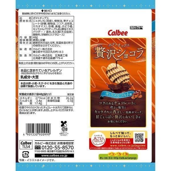 Calbee Luxury Chocolat Potato Chips Caramel Salt Flavor (48g)