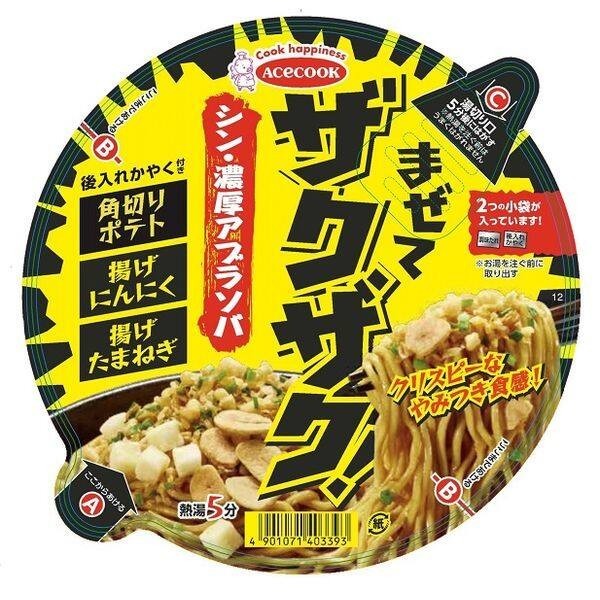 Acecook Mix and Zaku Zaku! New Rich Abura Soba (117g)