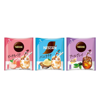 Nestle Nescafe Latte Portions - Peach Tea / Vanilla / Earl Grey (7 cups)