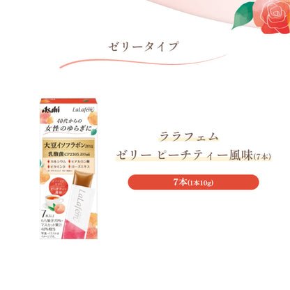 Asahi Lalafem for Women's Fluctuation in Their 40's and Beyond Jelly Peach Tea Flavor 70g (10g x 7 pcs)/ Supplement Citrus Mix Scent (60 Tablets)