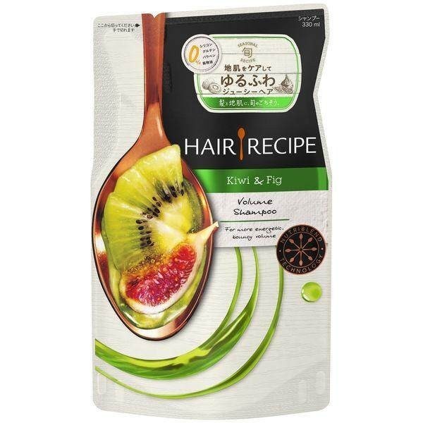 P&G Hair Recipe Kiwi & Fig Volume Shampoo 530ml / Refill 330ml