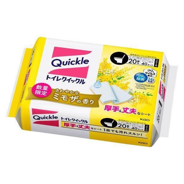 Kao Toilet Quickle Toilet Cleaning Sheet Refill Mimosa Fragrance (20 sheets)