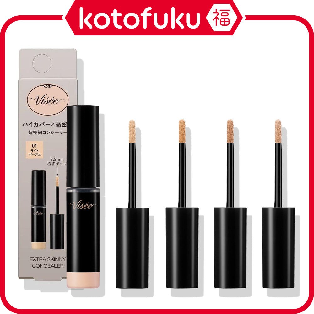 Kose Visee Extra Skinny Concealer 01 Light Beige / 02 Light Pink Beige / 03 Medium Beige / 04 Deep Beige (4g)