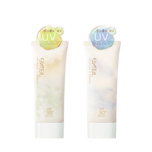 Excel Protective UV Essence - 01 La France & Jasmine / 02 Lily & Soft Linen (70g)