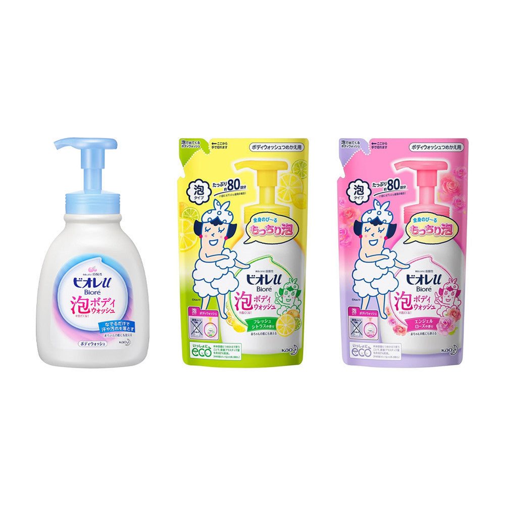 Biore U Foaming Body Wash - Fresh Floral / Fresh Citrus / Angel Rose