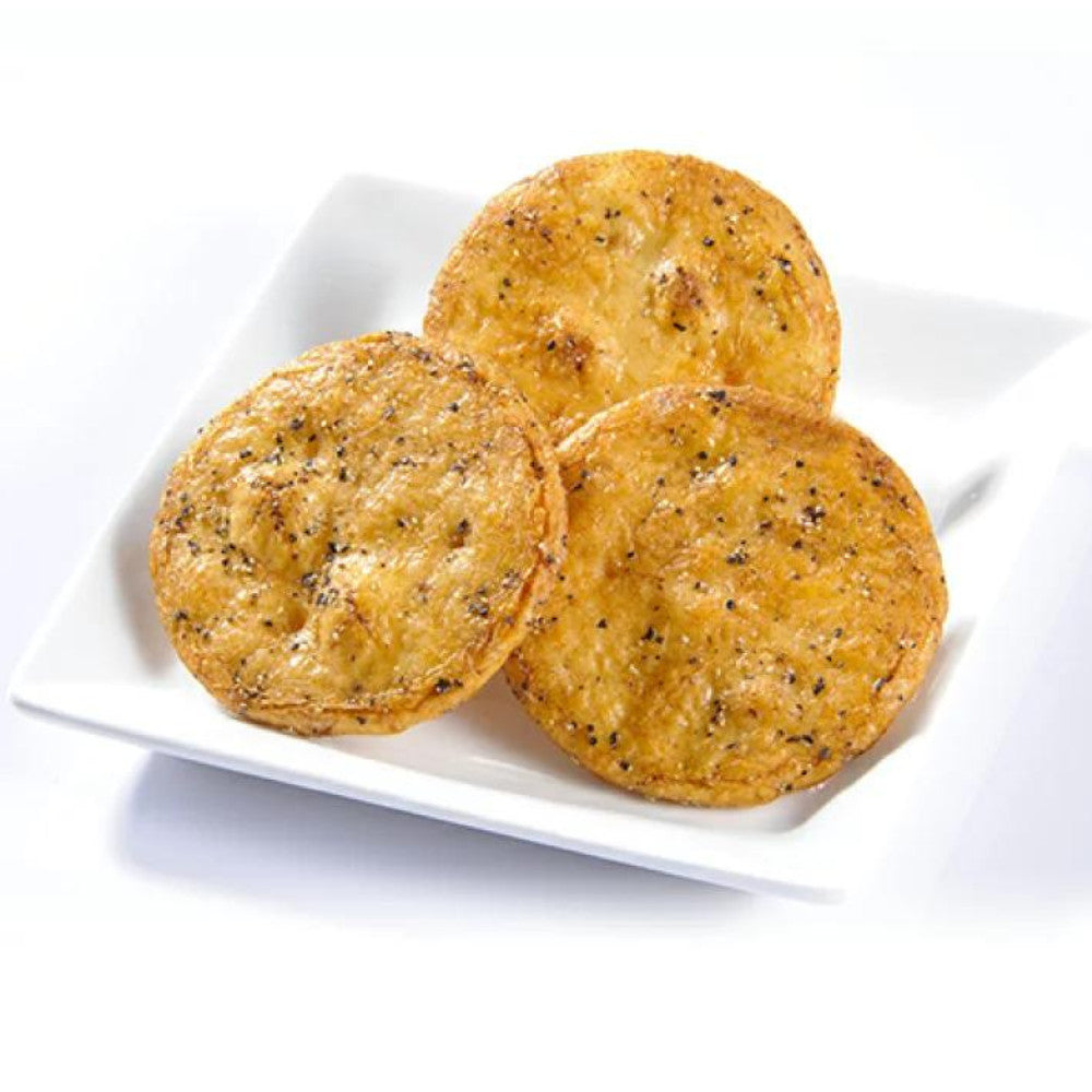 Kingodo Rice Crackers Korean Seaweed Flavor with Sesame Oil Aroma / Black Pepper Roasted with Soy Sauce Aroma