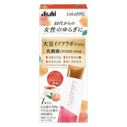 Asahi Lalafem for Women's Fluctuation in Their 40's and Beyond Jelly Peach Tea Flavor 70g (10g x 7 pcs)/ Supplement Citrus Mix Scent (60 Tablets)