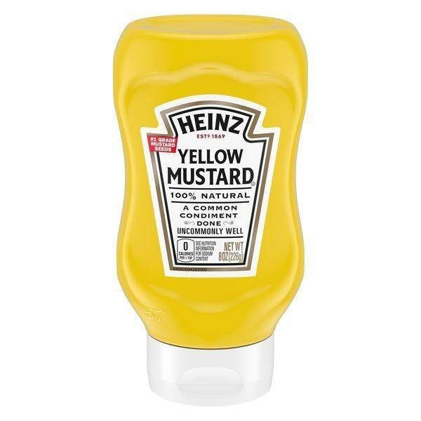 Heinz Yellow Mustard Upside Down Bottle 226g