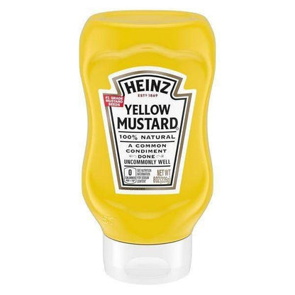 Heinz Yellow Mustard Upside Down Bottle 226g