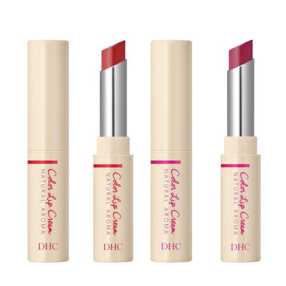 DHC Rich Moisture Color Lip Cream Natural Aroma (Wine Red) Woody Citrus / (Cassis Rose) Sweet Flower Fragrance (1.5g)