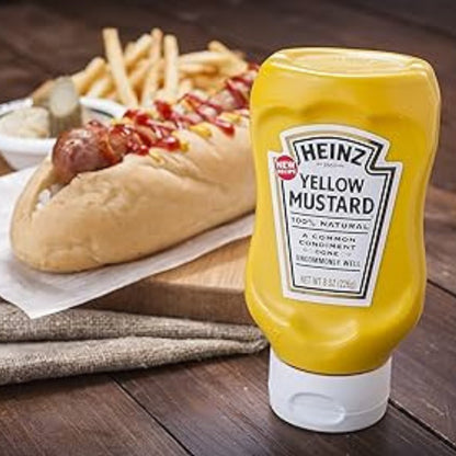 Heinz Yellow Mustard Upside Down Bottle 226g