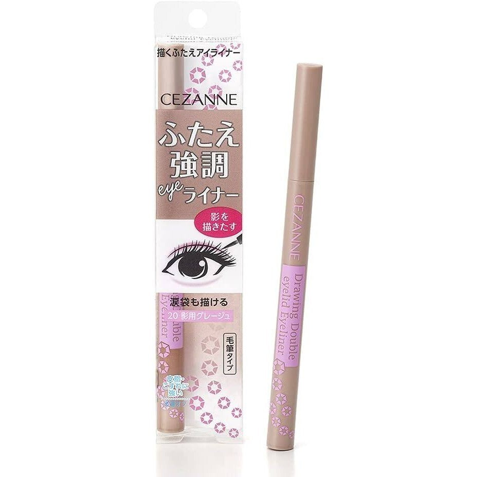 Cezanne Drawing Double Eyelid Eyeliner - 10 Brown / 20 Greige / 30 Pink (0.5mL)