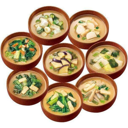 Asahi Amano Foods Everyday Miso Soup 8 Vegetable Variety Set (8 servings; 70.8g)