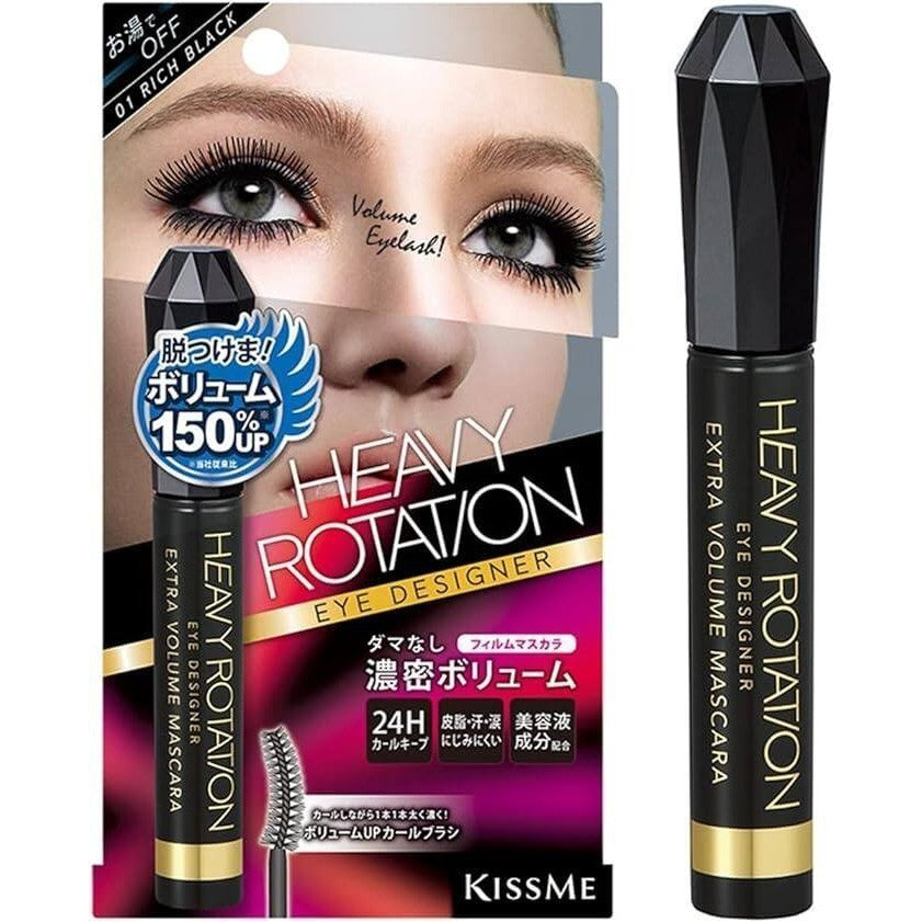 Isehan Heavy Rotation Eye Designer Mascara Extra Volume 01 Rich Black / Extra Long 01 Rich Black (7g)