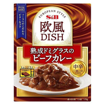 S&B European Dish Aged Demiglace Beef Curry / Caramelized Butter Beef Curry (Medium Hot) 170g