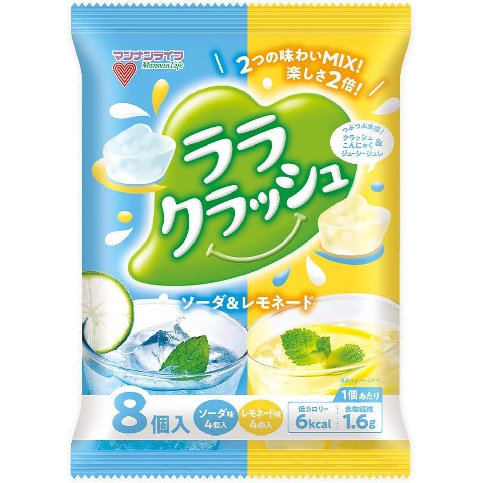 Mannan Life Lala Crush Konjac Jelly - Pineapple / Soda & Lemonade (8pcs)