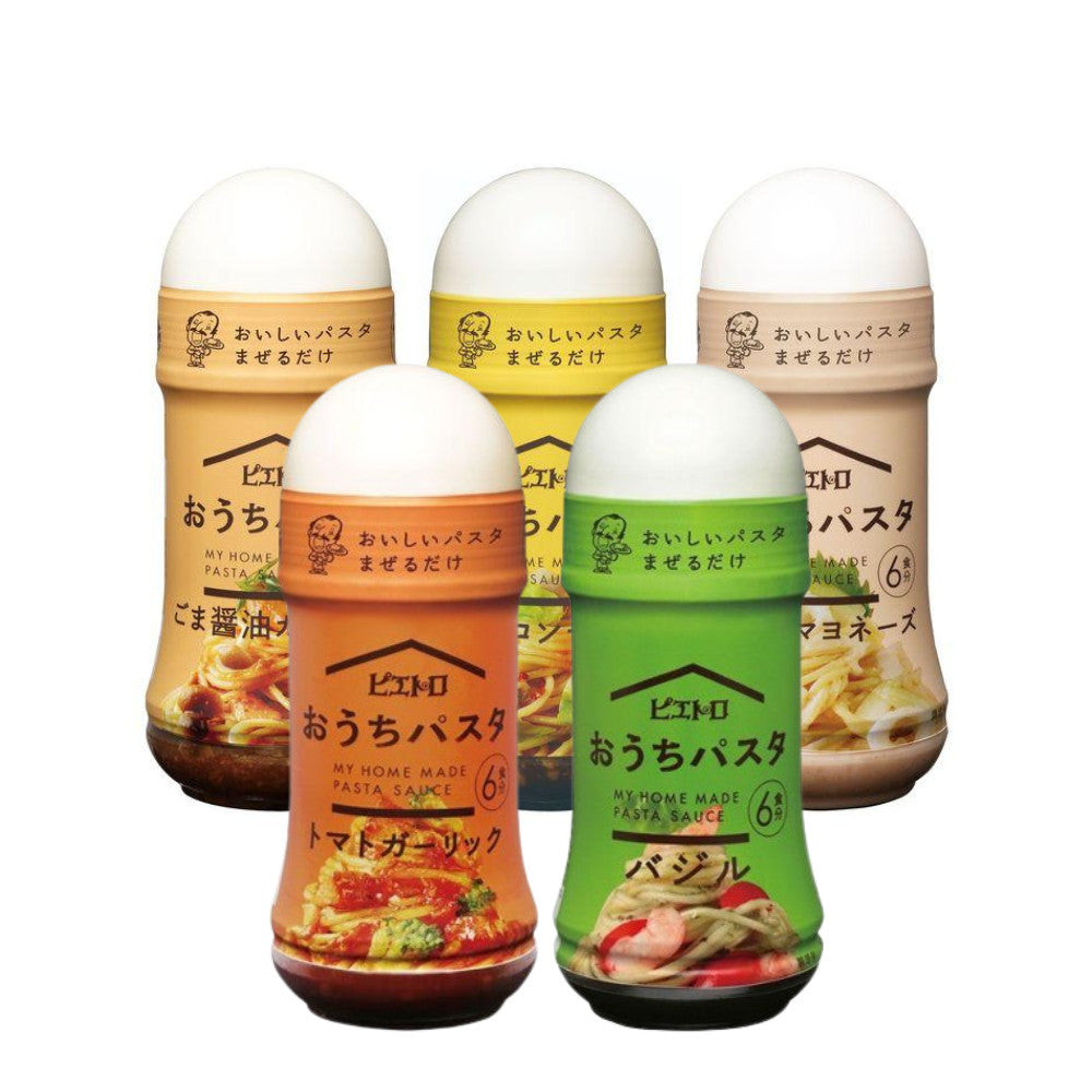 Pietro Pasta Sauce Home Pasta Sesame Soy Garlic / Pepperoncino / Tarako Mayonnaise / Tomato Garlic / Basil 180ml