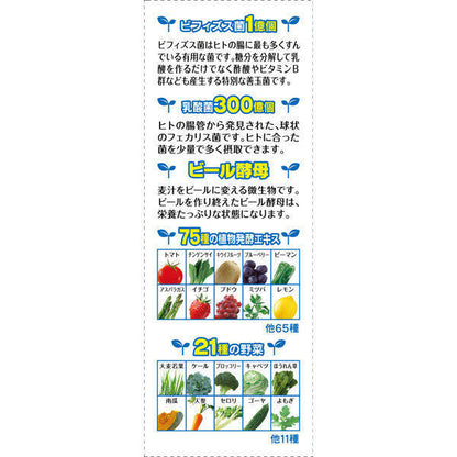 Yuwa Aojiru Green Juice with Bifidobacteria (20 packets)