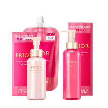 Shiseido Prior Medicated Moisturizing Milk Emulsion Moist (Bottle 120ml / Refill 100ml) / Milk Lotion Moist 160ml