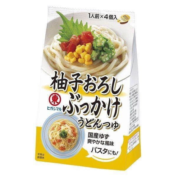 Higashimaru Shoyu Sanuki Style Bukkake Udon Noodle Soup / Yuzu Radish Grated Bukkake Udon Noodle Soup (4 pcs) / Shoyu Bukkake Soup Somentsuyu / Yuzu and Sudachi Bukkake Mentsuyu (400ml)