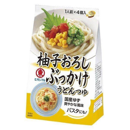 Higashimaru Shoyu Sanuki Style Bukkake Udon Noodle Soup / Yuzu Radish Grated Bukkake Udon Noodle Soup (4 pcs) / Shoyu Bukkake Soup Somentsuyu / Yuzu and Sudachi Bukkake Mentsuyu (400ml)