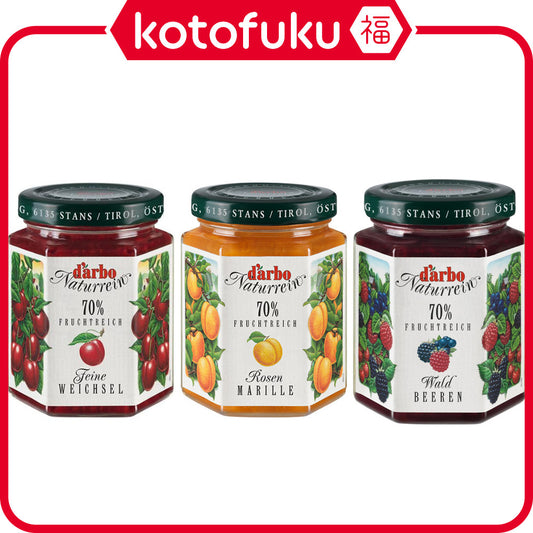 Suzusho Dalbo Double Fruit Sour Cherry / Rose Apricot / Forest Berry Jam 200g