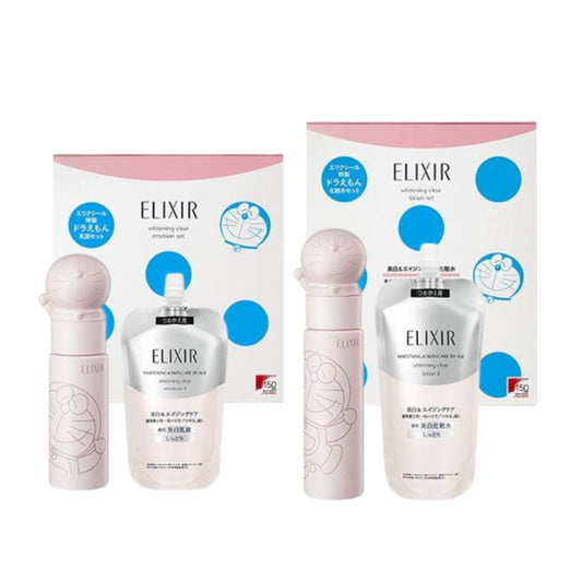 Shiseido Elixir White Clear Lotion Set T II BR Doraemon (Bottle 170ml/Refill 150ml) / Emulsion Set T II BR (Bottle 130ml