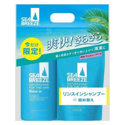 Seabreeze Shampoo and Conditioner in One Bottle 600ml and Refill 400ml Set