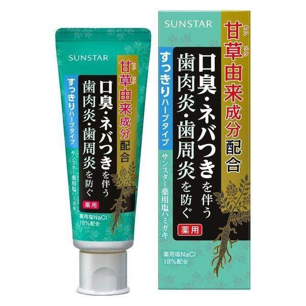 Sunstar  Licorice Based Medicinal Salt Toothpaste Refreshing Herb Type / Regular (85g)