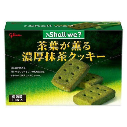 Glico Luxury Butter Shortbread Cookies Shall We? Rich Matcha Cookies