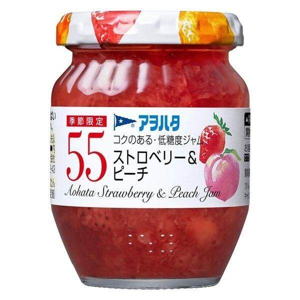 Aohata 55 Fruit Jam Peach Melba/ Lemon Marmalade/ White Peaches & Guava / Strawberry & Peach (150g)