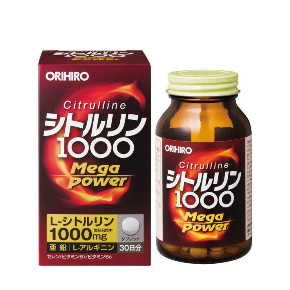 Orihiro Citrulline Mega Power 1000 Supplement 240 Capsules for 30 Days