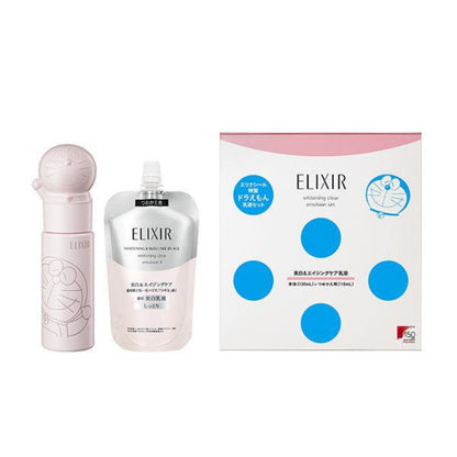 Shiseido Elixir White Clear Lotion Set T II BR Doraemon (Bottle 170ml/Refill 150ml) / Emulsion Set T II BR (Bottle 130ml