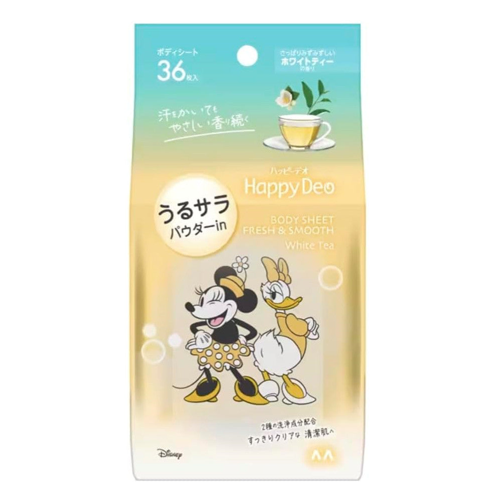 Mandom Disney Happy Deo Body Sheets - White Tea / Icy Bouquet (36 sheets)