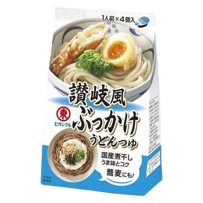 Higashimaru Shoyu Sanuki Style Bukkake Udon Noodle Soup / Yuzu Radish Grated Bukkake Udon Noodle Soup (4 pcs) / Shoyu Bukkake Soup Somentsuyu / Yuzu and Sudachi Bukkake Mentsuyu (400ml)