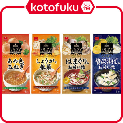 Aszak Soup Life Gold Onion Soup / Ginger and Root Vegetable Soup / Clam Soup / Luxurious Yuba Soup (4 servings)