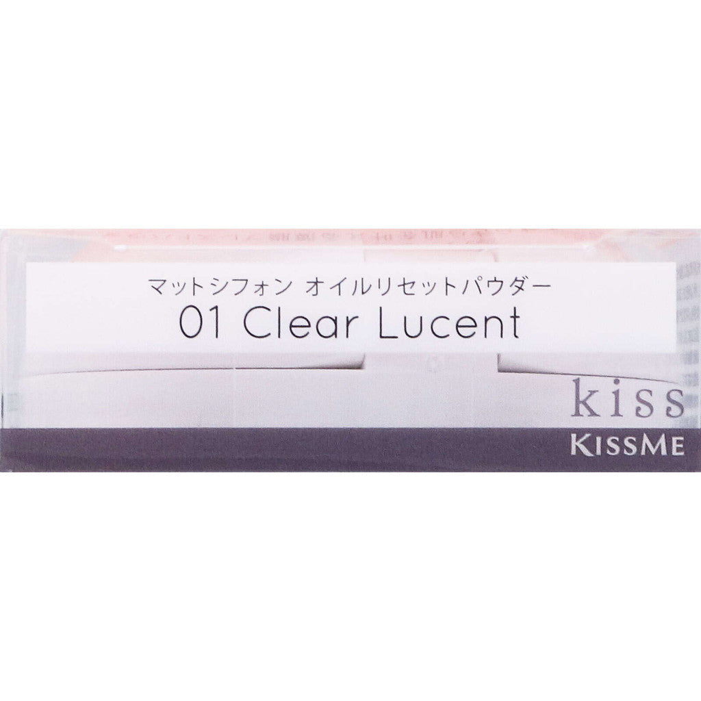 Isehan KiSS Matte Chiffon Oil Reset Powder - 01 Clear Lucent (4.7g)