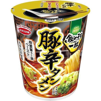 Acecook Vertical Type Drink Up Cup Pork Spicy Chinese Style Noodles