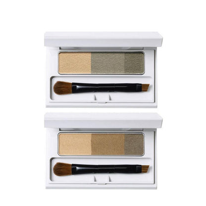 Orbis Blend Eyebrow Compact (Case with Mirror, brush included) Charcoal Gray / Natural Brown