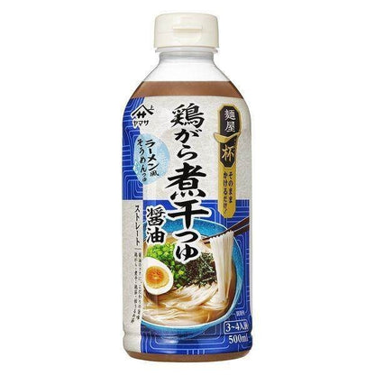 Yamasa Shoyu Menya Ippai Chicken Broth with Dried Fish Stock Soy Sauce / Sea Bream Broth Salt Flavor / Hot and Spicy Soy Sauce 500ml