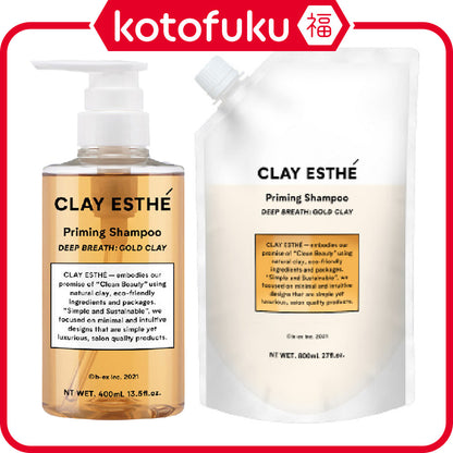 b-ex Clay Esthe Priming Shampoo Gold Clay (400ml / Refill 800ml)