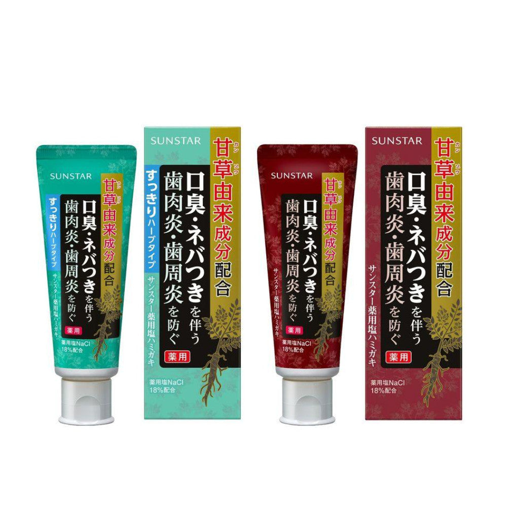 Sunstar  Licorice Based Medicinal Salt Toothpaste Refreshing Herb Type / Regular (85g)