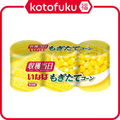 Inaba Foods Freshly Picked Corn on the Day of Harvest Unsweetened 3 Can Pack