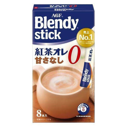 Agf Blendy Stick Black Tea Au Lait Unsweetened (8 Sticks)